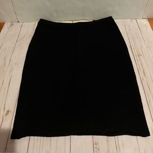 EILEEN FISHER Wool Blend Black pencil sweater knit skirt PS